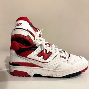 ‼️SOLD New Balance 550 Red and White Athletic Shoes